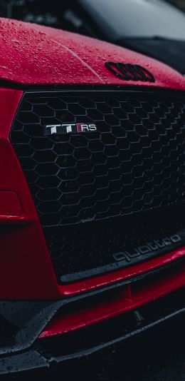 Audi TT, red, sports car Wallpaper 1440x2960
