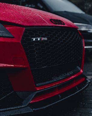 Audi TT, red, sports car Wallpaper 3799x4749