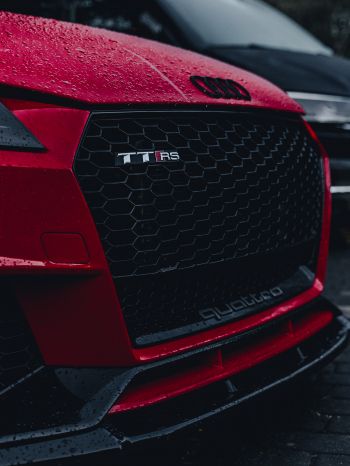 Audi TT, red, sports car Wallpaper 1668x2224