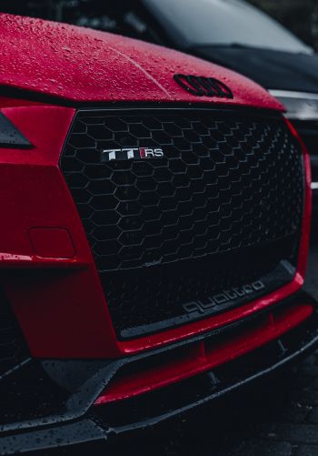 Audi TT, red, sports car Wallpaper 1668x2388