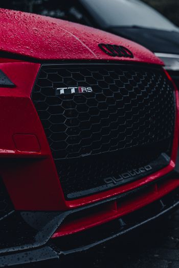 Audi TT, red, sports car Wallpaper 640x960