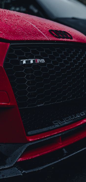 Audi TT, red, sports car Wallpaper 1080x2280