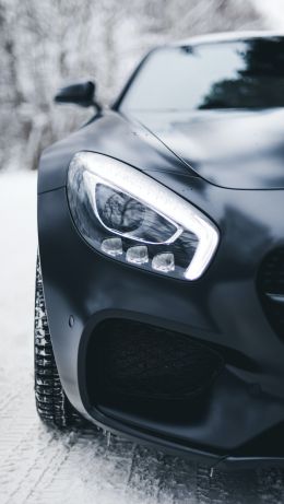 Обои 640x1136 Mercedes-AMG, спортивная машина, фара