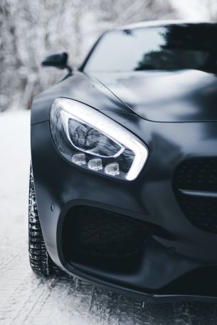 Mercedes-AMG, sports car, fara Wallpaper 640x960