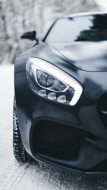 Mercedes-AMG, sports car, fara Wallpaper 640x1136