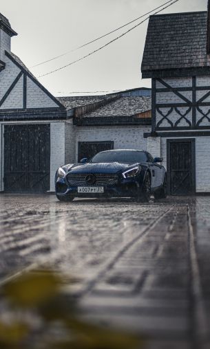 Mercedes-AMG, sports car, rain Wallpaper 1200x2000