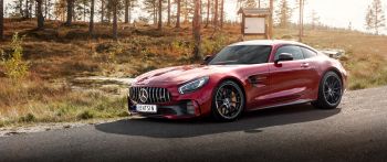Mercedes-AMG GT, sports car, road Wallpaper 2560x1080