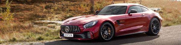 Обои 1590x400 Mercedes-AMG GT, спортивная машина, дорога