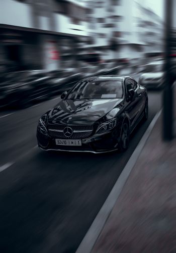 Mercedes, black, speed Wallpaper 1668x2388