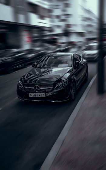 Mercedes, black, speed Wallpaper 1752x2800