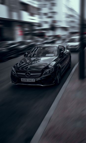 Mercedes, black, speed Wallpaper 1200x2000