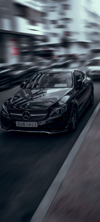 Mercedes, black, speed Wallpaper 720x1600