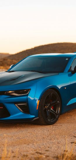 Chevrolet Camaro, sports car, mustang Wallpaper 1440x3040