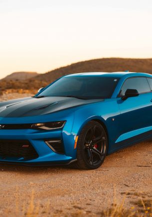 Chevrolet Camaro, sports car, mustang Wallpaper 1668x2388