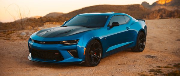 Обои 2560x1080 Chevrolet Camaro, спортивная машина, мустанг