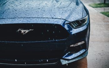 Обои 2560x1600 Ford Mustang, спортивная машина, капли