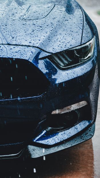 Ford Mustang, sports car, drops Wallpaper 640x1136