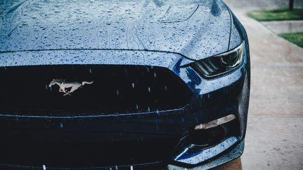 Ford Mustang, sports car, drops Wallpaper 1600x900
