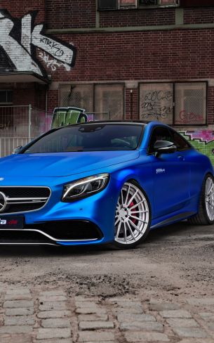 Mercedes-AMG, sports car, blue Wallpaper 800x1280