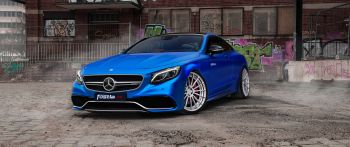 Обои 2560x1080 Mercedes-AMG, спортивная машина, синий
