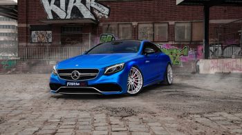 Mercedes-AMG, sports car, blue Wallpaper 1600x900