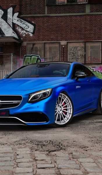Обои 600x1024 Mercedes-AMG, спортивная машина, синий