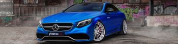 Mercedes-AMG, sports car, blue Wallpaper 1590x400