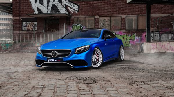 Mercedes-AMG, sports car, blue Wallpaper 1280x720