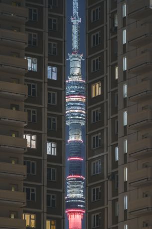 Ostankino TV Tower, Moscow, Russia Wallpaper 3456x5184