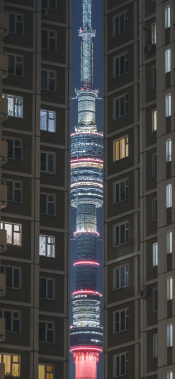Ostankino TV Tower, Moscow, Russia Wallpaper 1170x2532