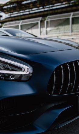 Mercedes-AMG GT, sports car, black Wallpaper 600x1024