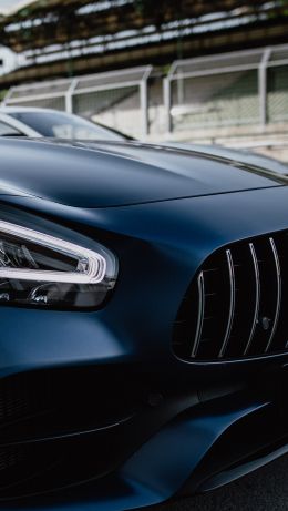 Mercedes-AMG GT, sports car, black Wallpaper 640x1136