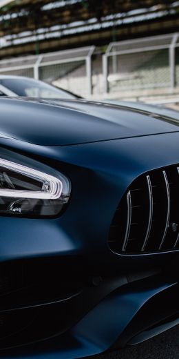 Mercedes-AMG GT, sports car, black Wallpaper 720x1440