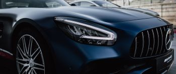 Mercedes-AMG GT, sports car, black Wallpaper 2560x1080