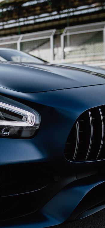 Mercedes-AMG GT, sports car, black Wallpaper 1080x2340