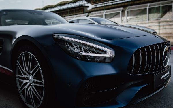 Mercedes-AMG GT, sports car, black Wallpaper 2560x1600