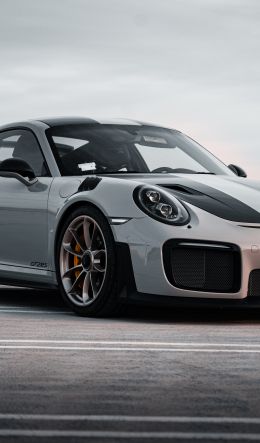 Porsche 911 GT2 RS, sports car, gray Wallpaper 600x1024