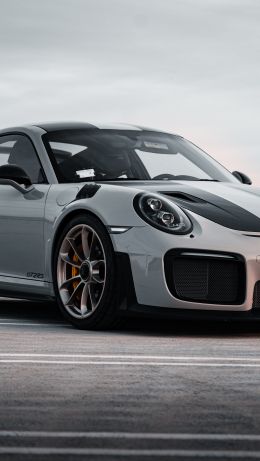 Обои 640x1136 Porsche 911 GT2 RS, спортивная машина, серый