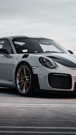 Porsche 911 GT2 RS, sports car, gray Wallpaper 1440x2560