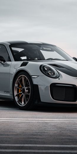 Porsche 911 GT2 RS, sports car, gray Wallpaper 720x1440