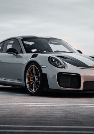 Обои 1668x2388 Porsche 911 GT2 RS, спортивная машина, серый