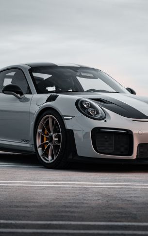 Porsche 911 GT2 RS, sports car, gray Wallpaper 1752x2800