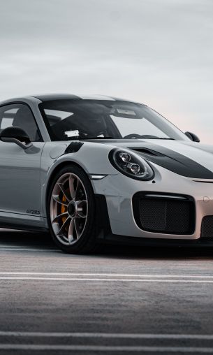 Обои 1200x2000 Porsche 911 GT2 RS, спортивная машина, серый