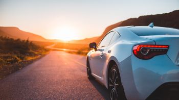 road, sunset, Toyota Wallpaper 1280x720
