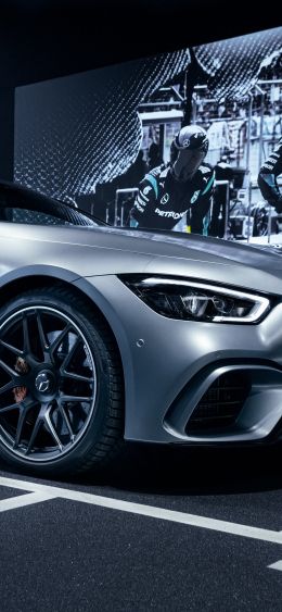 Обои 1080x2340 Mercedes-AMG, спортивная машина, серый