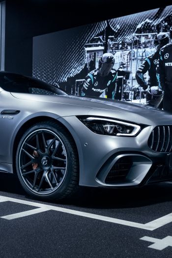 Mercedes-AMG, sports car, gray Wallpaper 640x960
