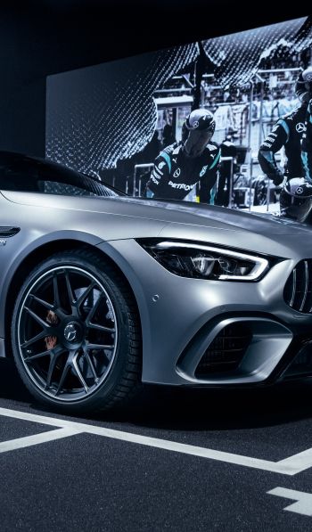 Mercedes-AMG, sports car, gray Wallpaper 600x1024