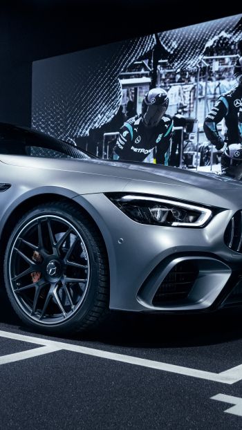 Mercedes-AMG, sports car, gray Wallpaper 1080x1920