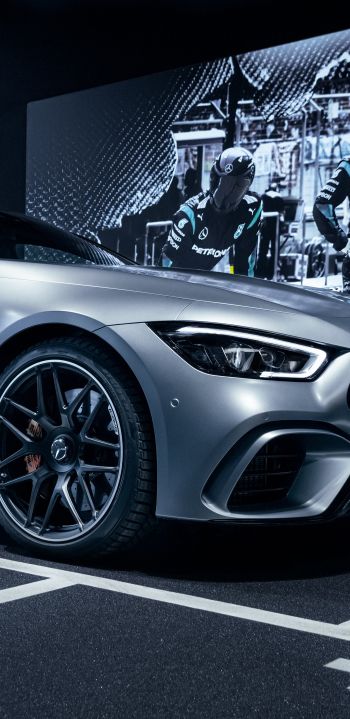 Mercedes-AMG, sports car, gray Wallpaper 1080x2220