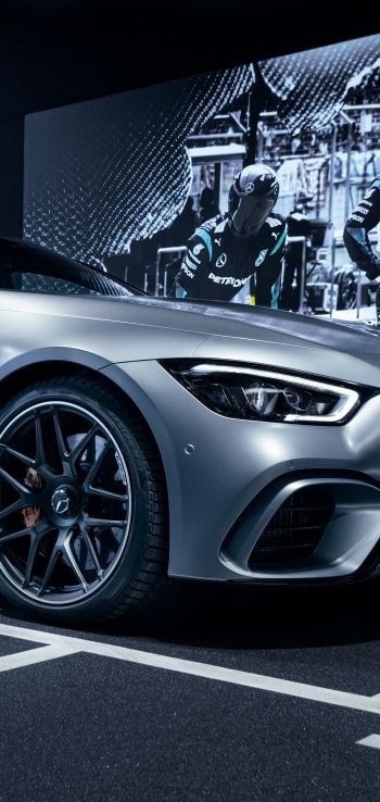 Mercedes-AMG, sports car, gray Wallpaper 720x1520
